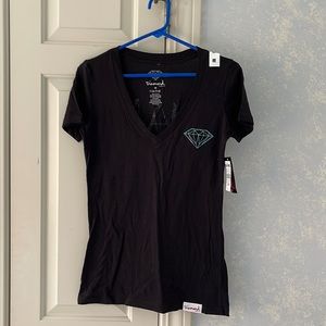 Diamond Supply Company black v neck tshirt